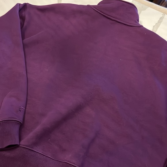 Fabletics purple 3/4 zip sweatshirt. Worn once. Size large. - Picture 6 of 6